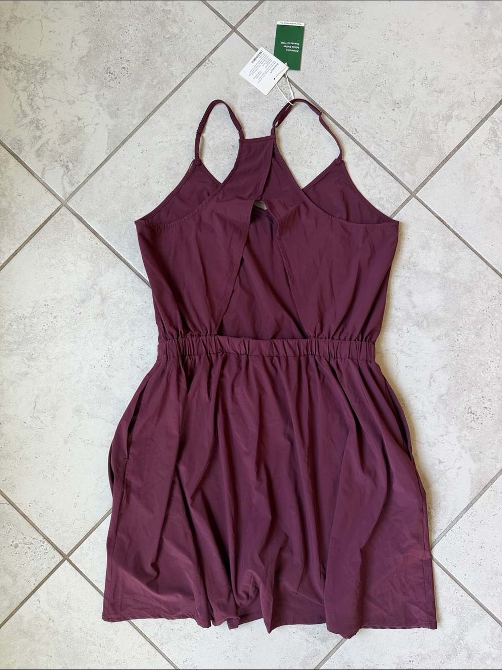 HALARA Wine Burgundy Racerback Mini Dress - Picture 3 of 3